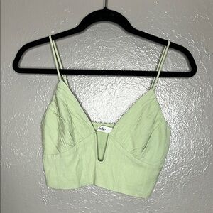 NWOT Elodie Light Sage Green Crop Top